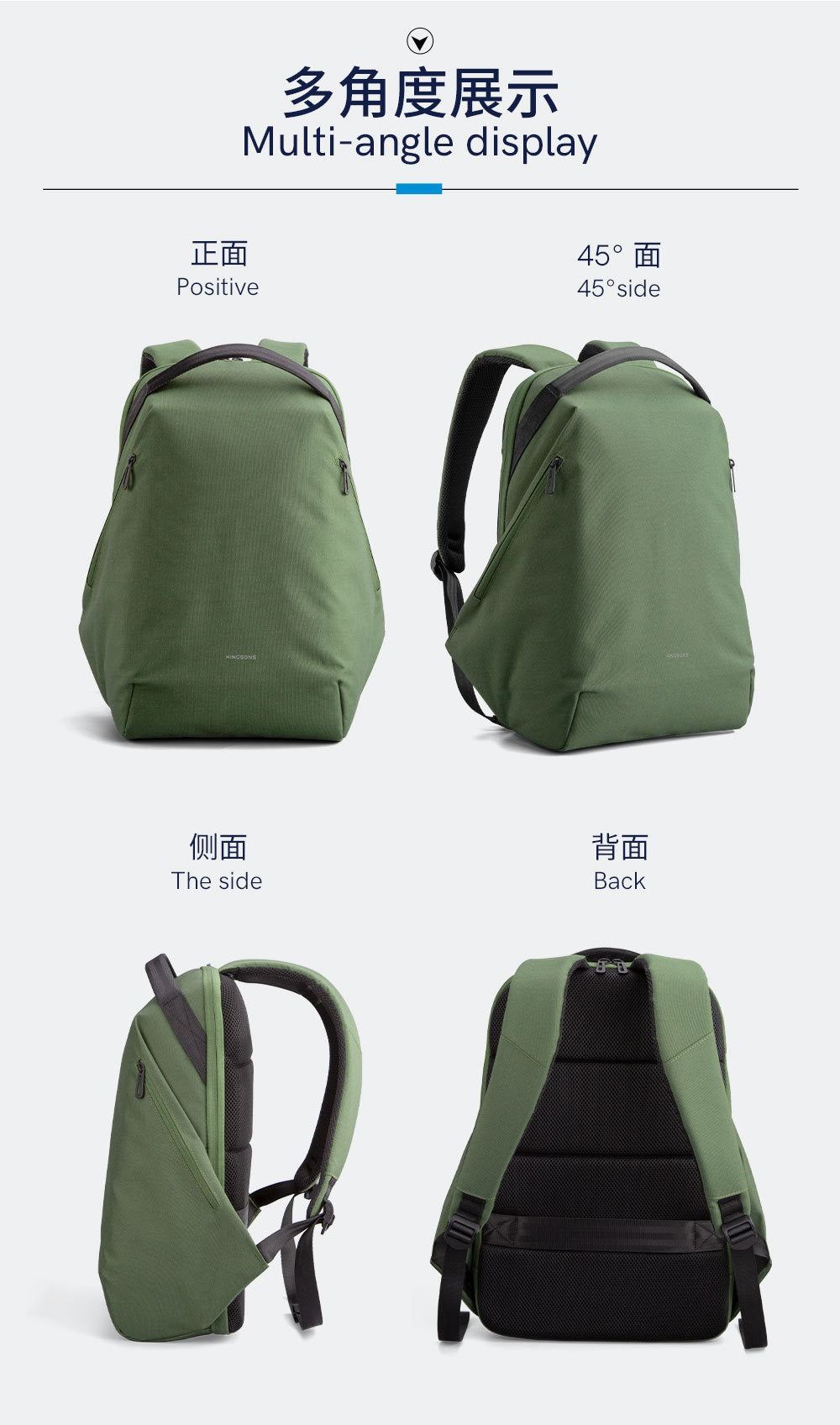 Kingsons Eco-Friendly Men’s Backpack – RPET, USB & Lock | 9658