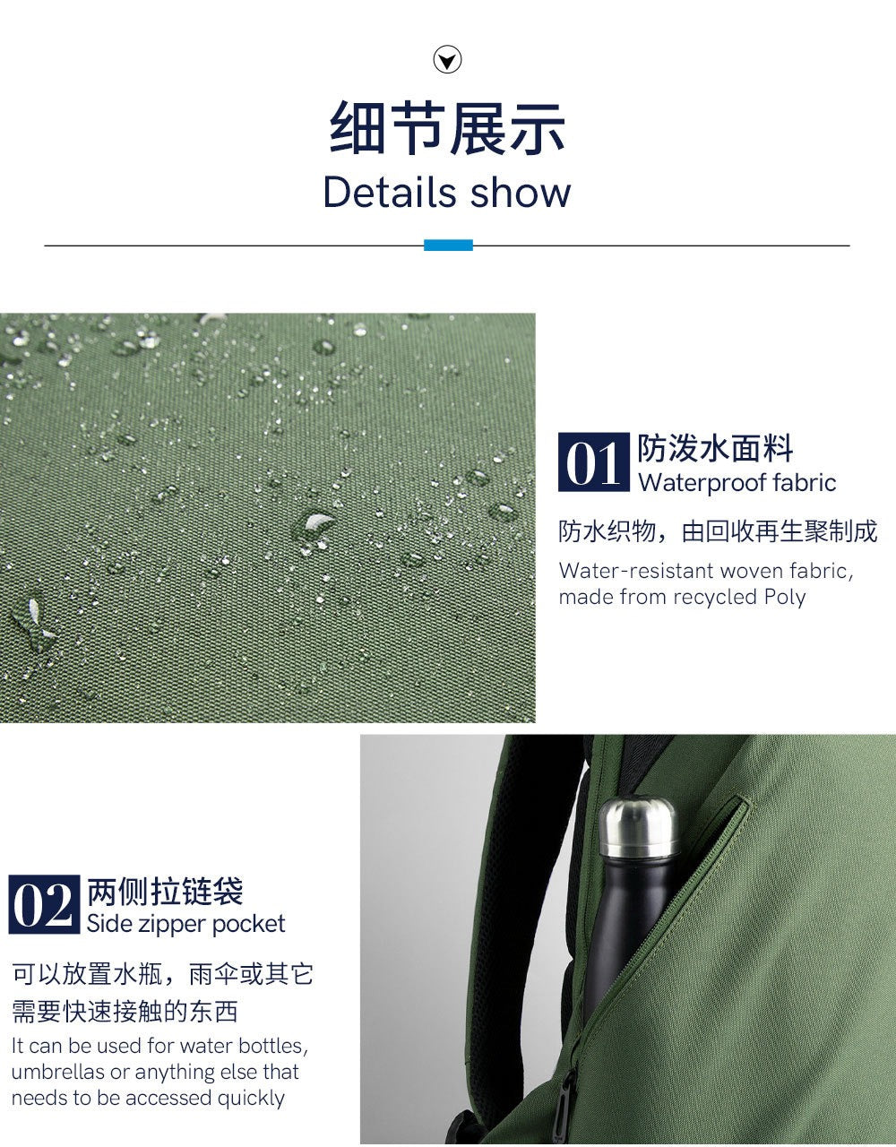 Kingsons Eco-Friendly Men’s Backpack – RPET, USB & Lock | 9658