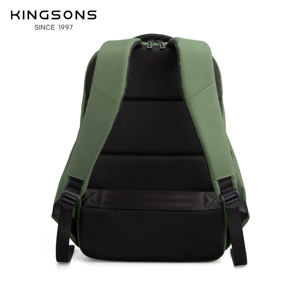 Kingsons Eco-Friendly Men’s Backpack – RPET, USB & Lock | 9658