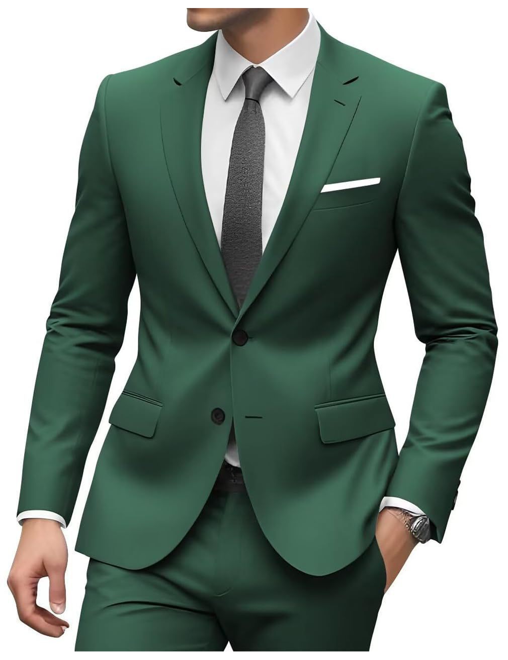 2026 Men‘s 2-Piece Wedding Suit Set | Notch Lapel Business Blazer & Trousers | Cross-Border Formal Wear for Grooms & Hosts | SBT001