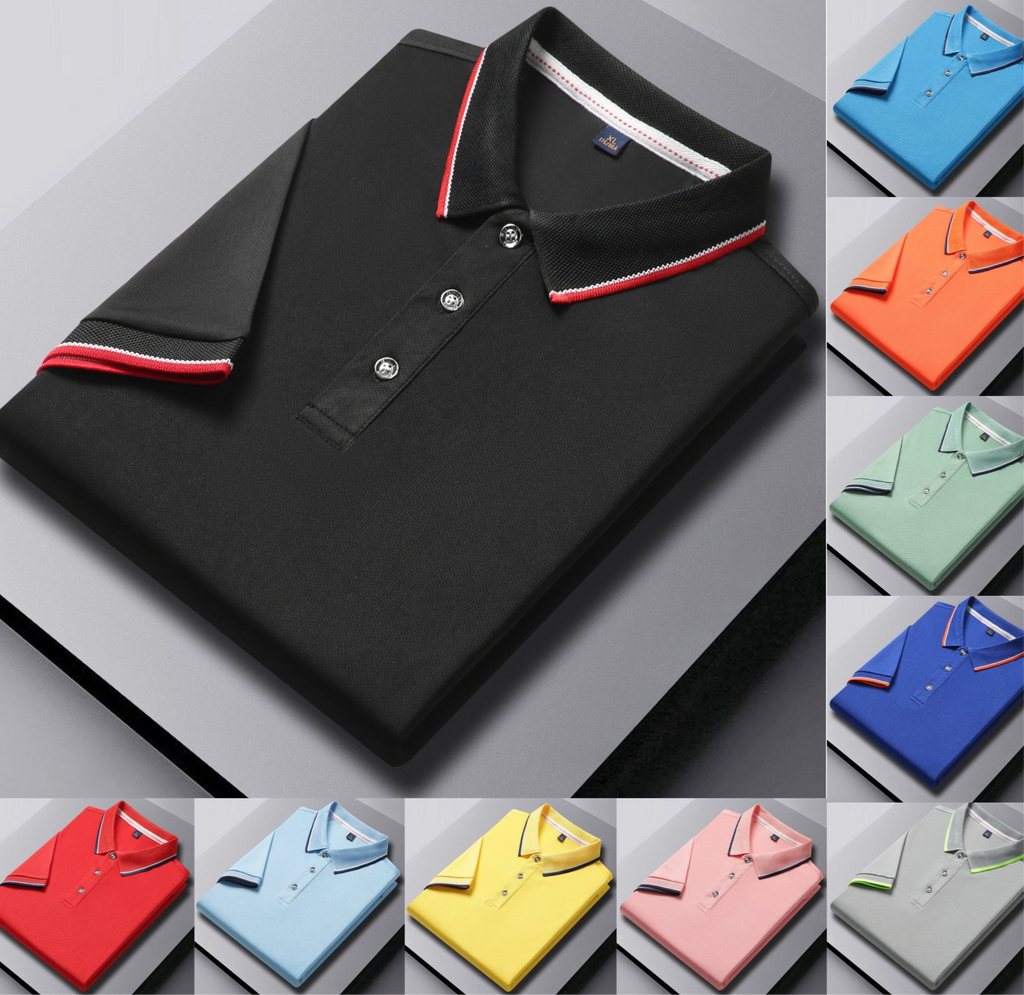 Men's Short-Sleeved Lapel Golf Polo Shirt Quick Dry & Embroidered Design T-Shirt | SG2316