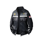 Men's PU Leather Moto Jacket | 2026 Korean Style Racing Coat | Waterproof Windproof Fleece-Lined Biker Outerwear