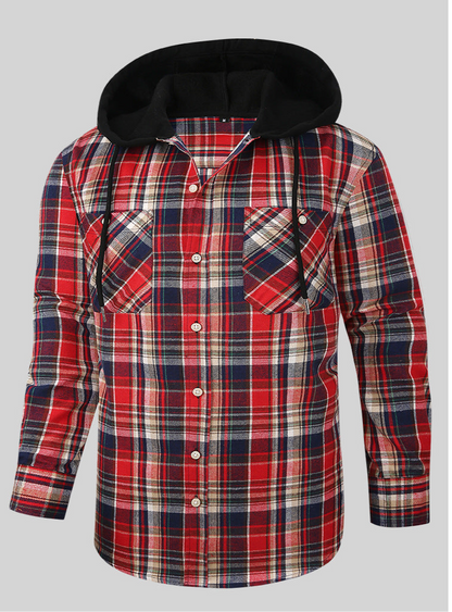 Checkered sleeve hoodie mens best sale