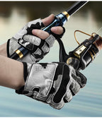 Summer 3-Finger Fishing Gloves – Anti-Slip & UV Protection | P032024