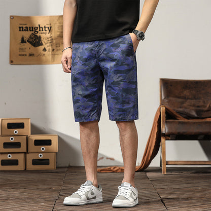 Short cargo camouflage ample à coupe ample pour homme, design haut de gamme, style estival | G3526 