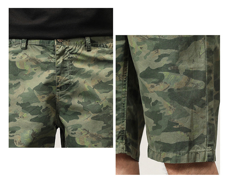 Short cargo camouflage ample à coupe ample pour homme, design haut de gamme, style estival | G3526 