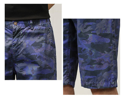 Short cargo camouflage ample à coupe ample pour homme, design haut de gamme, style estival | G3526 