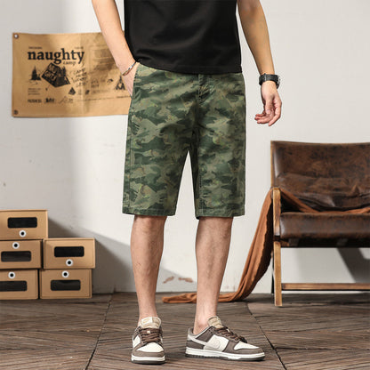 Short cargo camouflage ample à coupe ample pour homme, design haut de gamme, style estival | G3526 