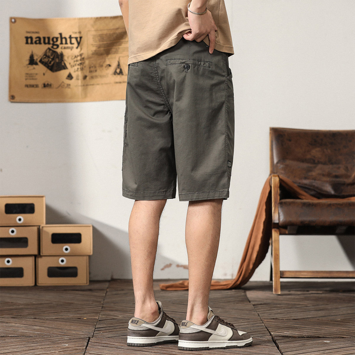 Short cargo tactique d'extérieur à poches multiples pour homme, coupe décontractée | G3680 