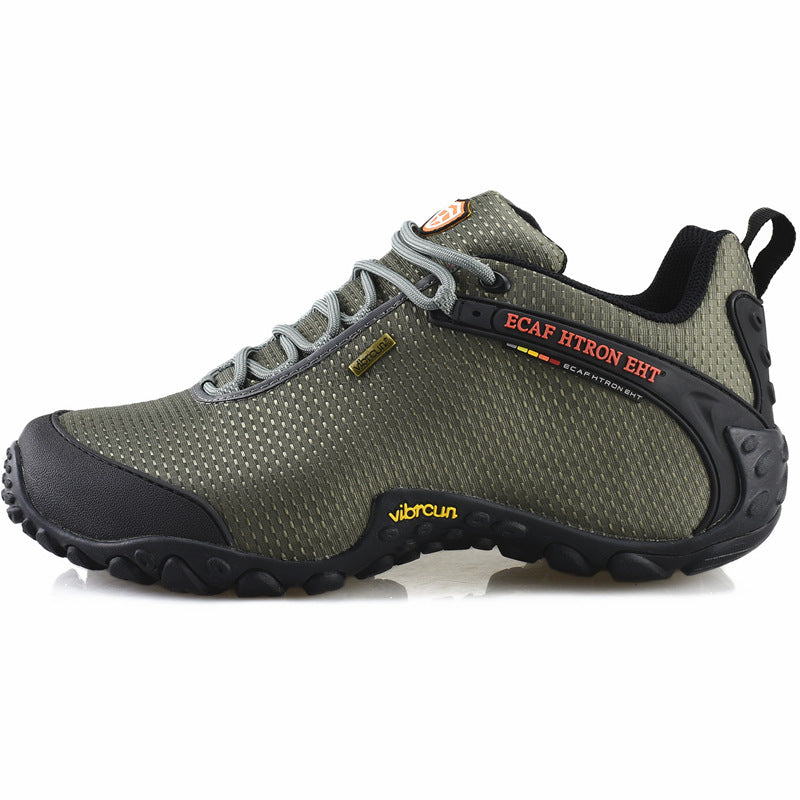 ECAF HTRON Men Water-Resistant Hiking Shoes Breathable Trainers Trail Runners Lightweight Outdoor Trekking Sneakers