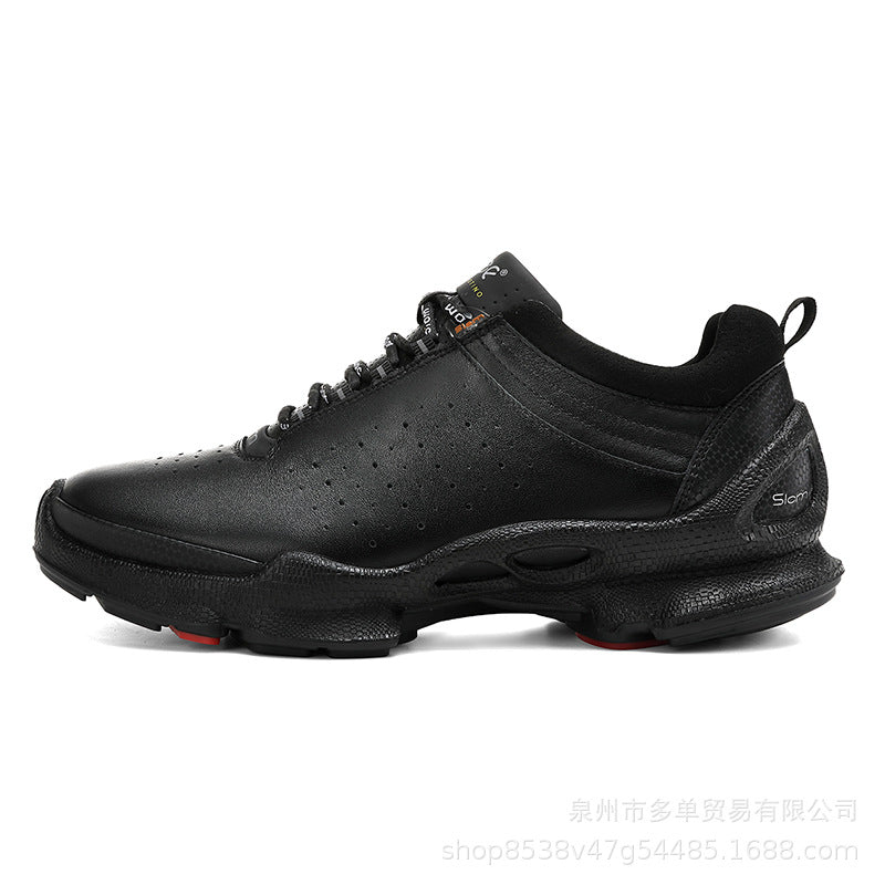 Men’s Leather Waterproof Walking Trainers | Business Casual Outdoor Sneakers | Soft Cushioned Comfort Shoes