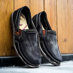 Men’s Washed Canvas Slip-On Shoes | Breathable, Anti-Slip, Classic Deck Style | 8806