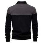 Men's Long Sleeve Polo Collar Sweatshirt - 2025 Spring Casual Streetwear Top | HD3006