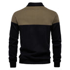 Men's Long Sleeve Polo Collar Sweatshirt - 2025 Spring Casual Streetwear Top | HD3006