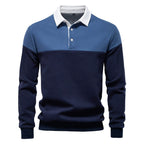 Men's Long Sleeve Polo Collar Sweatshirt - 2025 Spring Casual Streetwear Top | HD3006