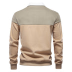 Men's Long Sleeve Polo Collar Sweatshirt - 2025 Spring Casual Streetwear Top | HD3006