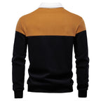 Men's Long Sleeve Polo Collar Sweatshirt - 2025 Spring Casual Streetwear Top | HD3006