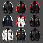 Men's PU Leather Moto Jacket | 2026 Korean Style Racing Coat | Waterproof Windproof Fleece-Lined Biker Outerwear
