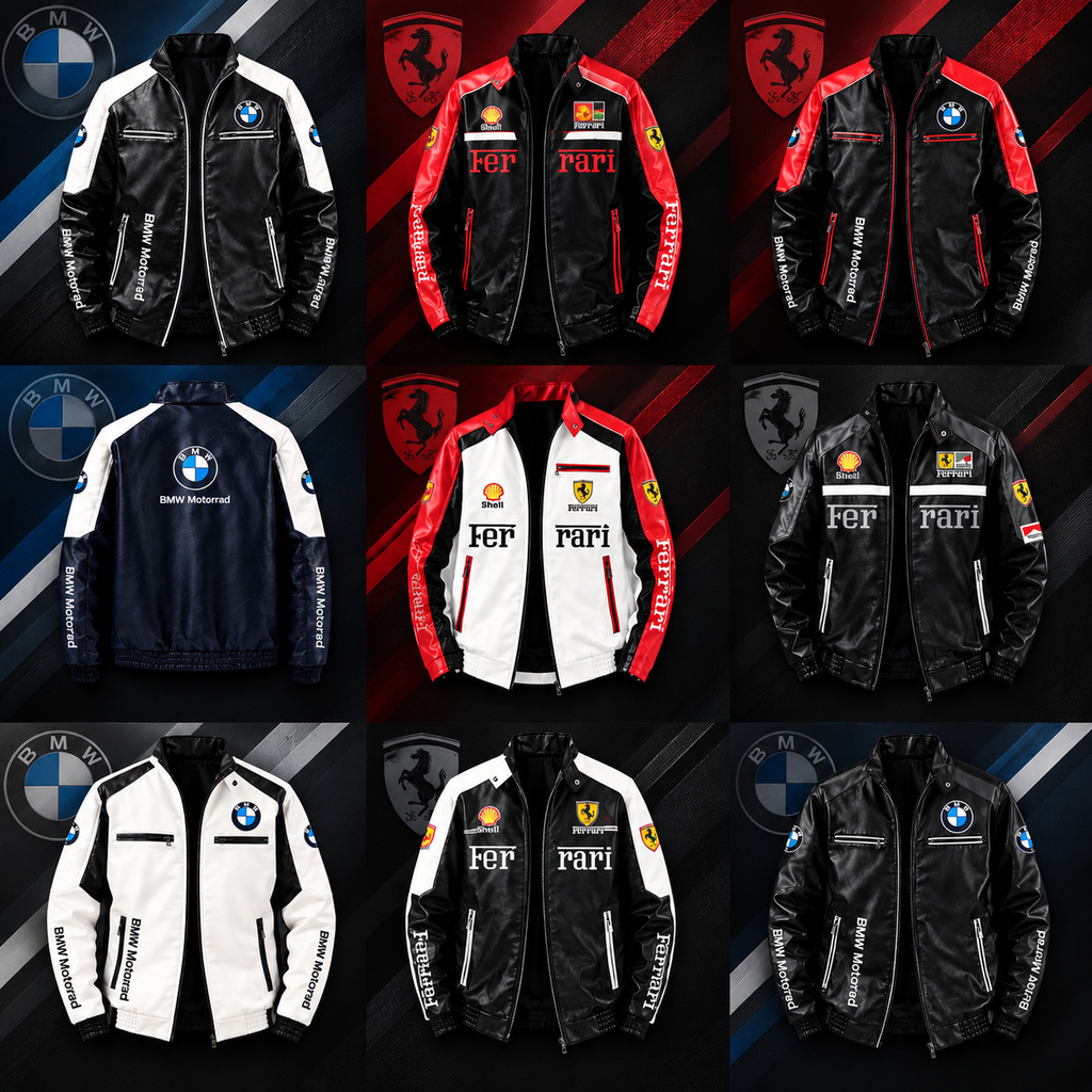 Men's PU Leather Moto Jacket | 2026 Korean Style Racing Coat | Waterproof Windproof Fleece-Lined Biker Outerwear