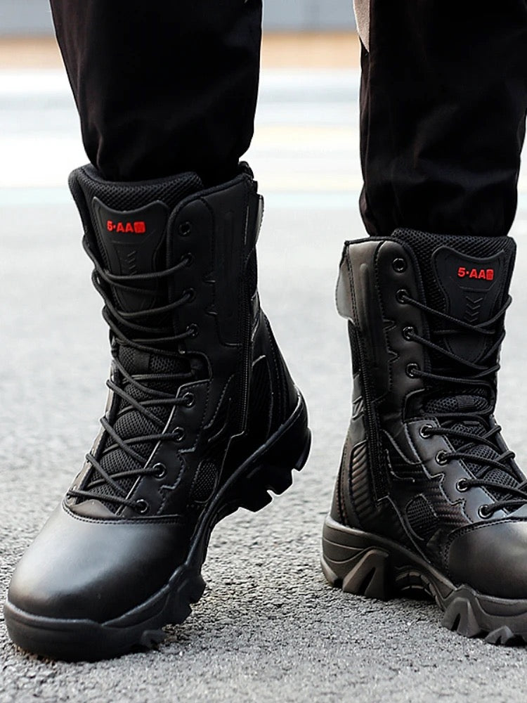 Black military cheap tactical boots