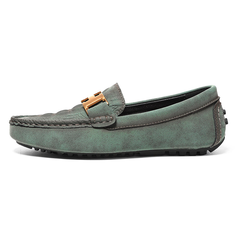 Men’s Plus Size Leather Loafers – Slip-On Driving Moccasins | 2566