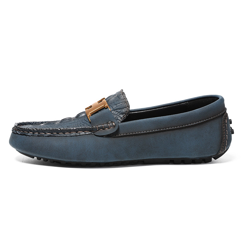 Men’s Plus Size Leather Loafers – Slip-On Driving Moccasins | 2566