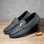 Men’s Plus Size Leather Loafers – Slip-On Driving Moccasins | 2566