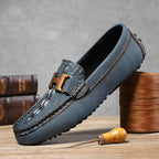 Men’s Plus Size Leather Loafers – Slip-On Driving Moccasins | 2566