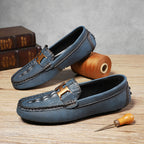 Men’s Plus Size Leather Loafers – Slip-On Driving Moccasins | 2566
