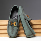 Men’s Plus Size Leather Loafers – Slip-On Driving Moccasins | 2566