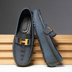 Men’s Plus Size Leather Loafers – Slip-On Driving Moccasins | 2566