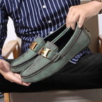 Men’s Plus Size Leather Loafers – Slip-On Driving Moccasins | 2566