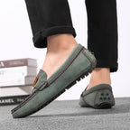 Men’s Plus Size Leather Loafers – Slip-On Driving Moccasins | 2566