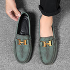 Men’s Plus Size Leather Loafers – Slip-On Driving Moccasins | 2566