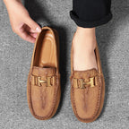 Men’s Plus Size Leather Loafers – Slip-On Driving Moccasins | 2566