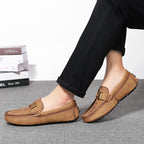 Men’s Plus Size Leather Loafers – Slip-On Driving Moccasins | 2566