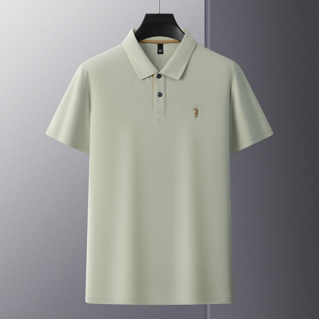 Men's Premium 220GSM Hexagonal Pearl Mercerized Cotton Polo Shirt Embroidered Summer Collection | 8561