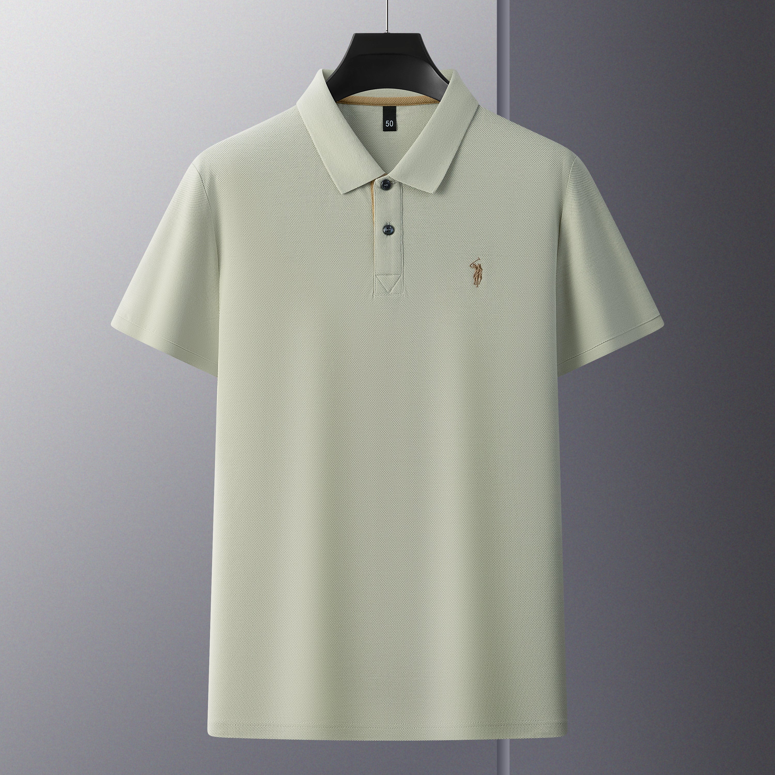 Men's Premium 220GSM Hexagonal Pearl Mercerized Cotton Polo Shirt Embroidered Summer Collection | 8561