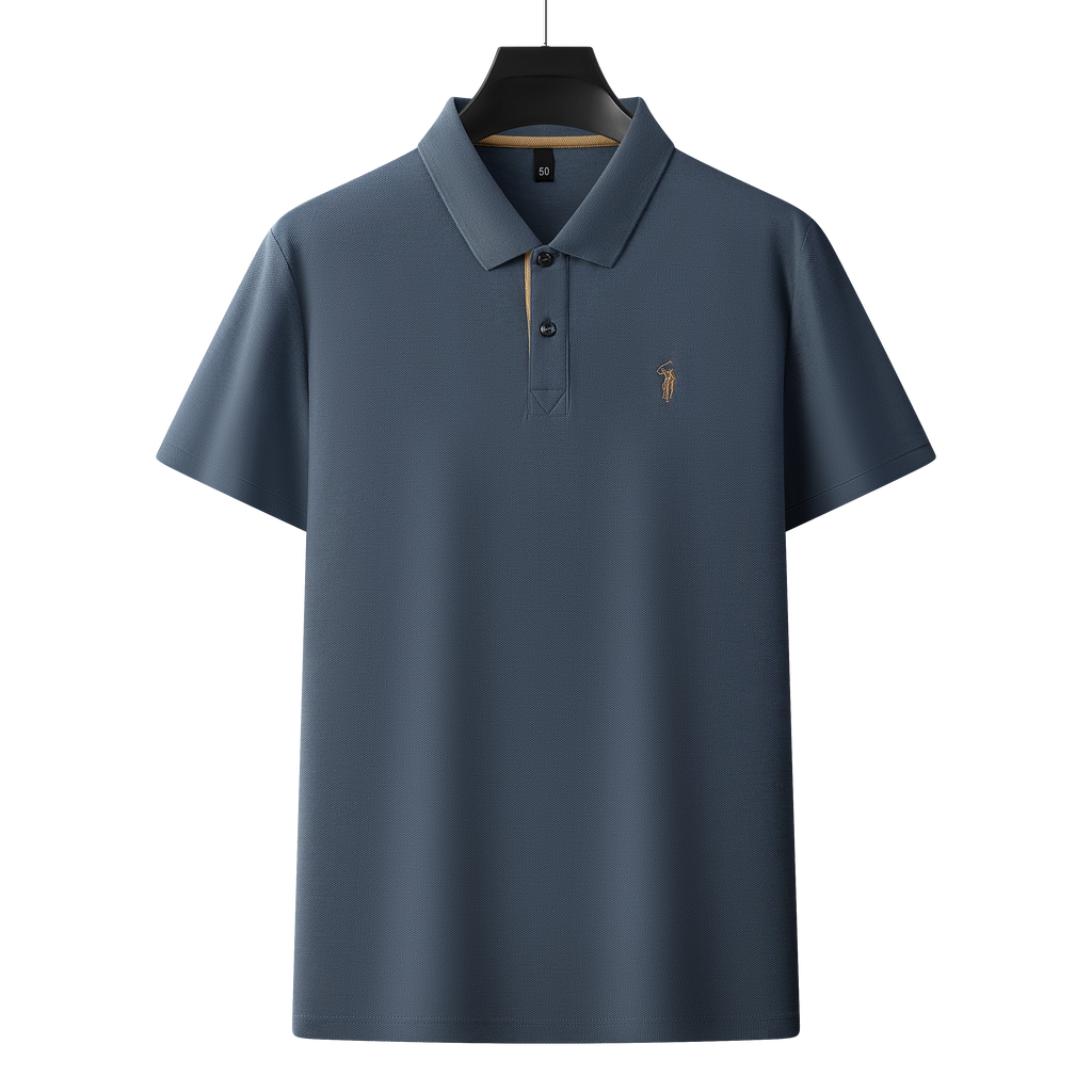 Men's Premium 220GSM Hexagonal Pearl Mercerized Cotton Polo Shirt Embroidered Summer Collection | 8561