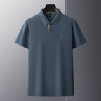 Men's Premium 220GSM Hexagonal Pearl Mercerized Cotton Polo Shirt Embroidered Summer Collection | 8561
