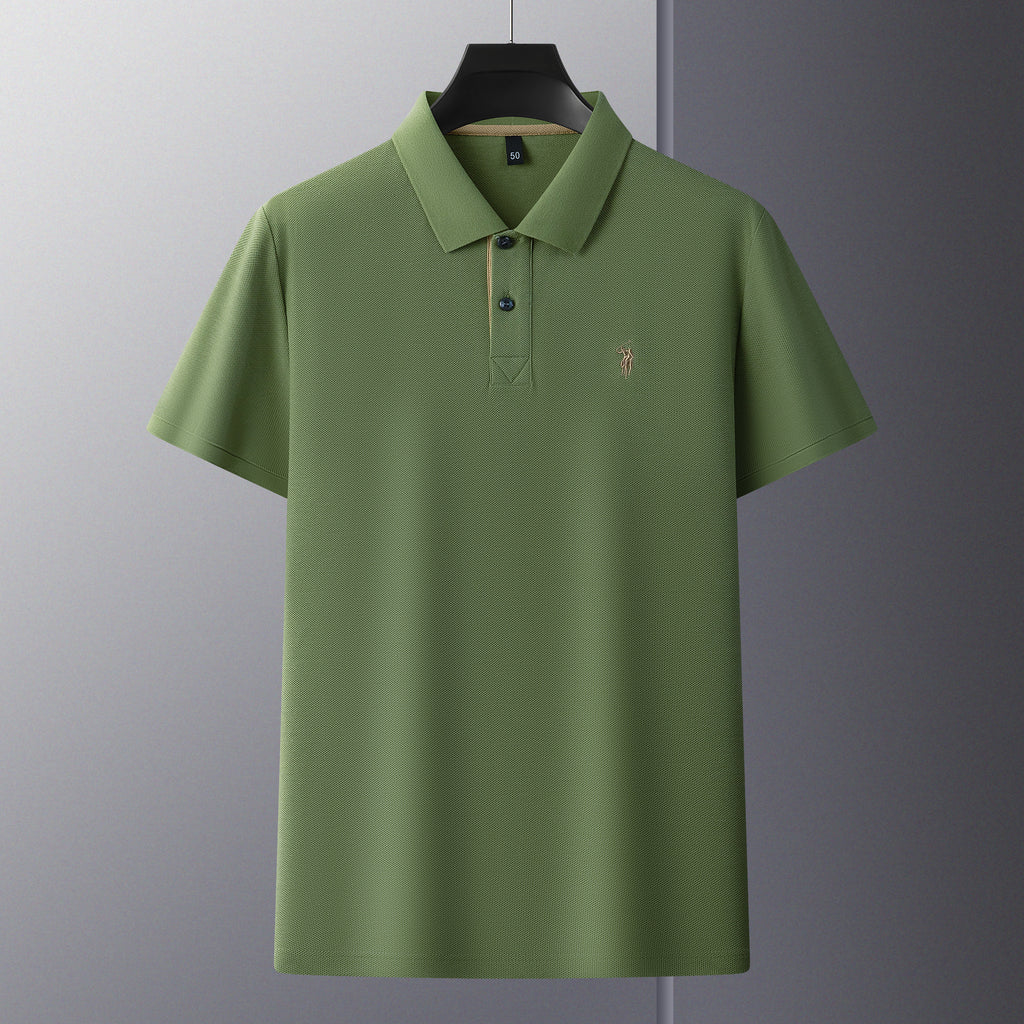 Men's Premium 220GSM Hexagonal Pearl Mercerized Cotton Polo Shirt Embroidered Summer Collection | 8561