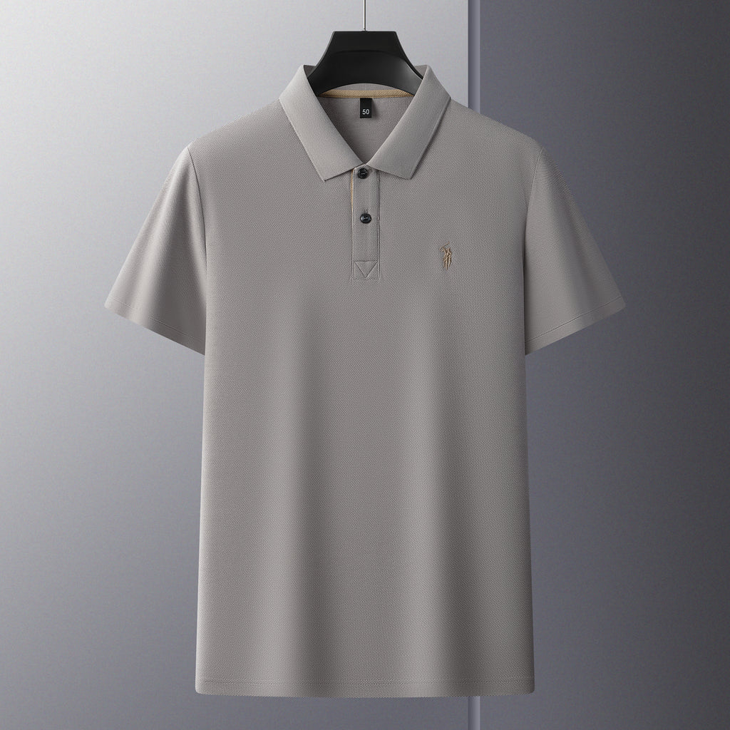 Men's Premium 220GSM Hexagonal Pearl Mercerized Cotton Polo Shirt Embroidered Summer Collection | 8561