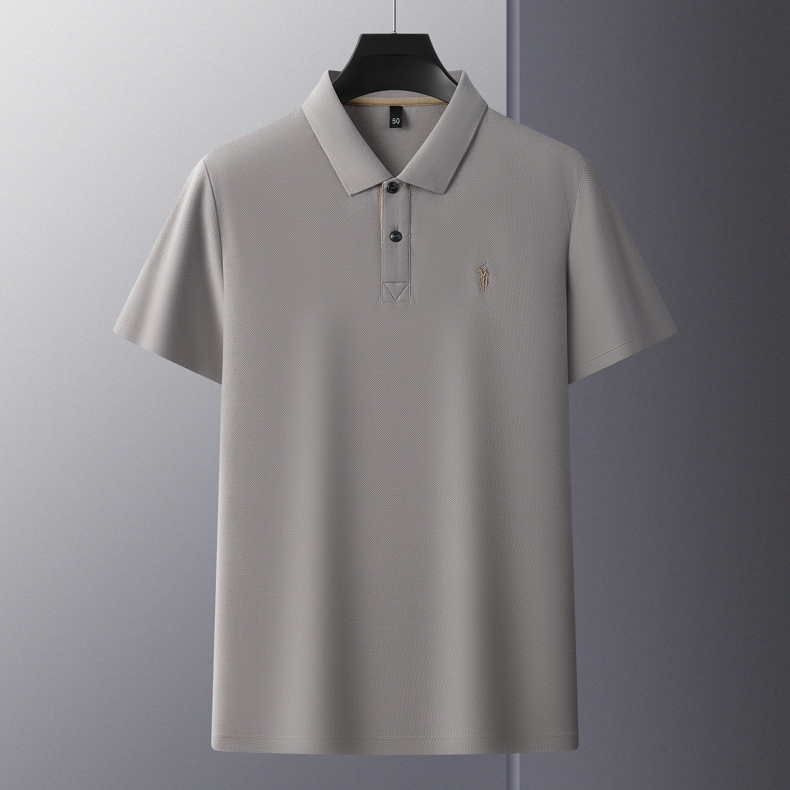 Men's Premium 220GSM Hexagonal Pearl Mercerized Cotton Polo Shirt Embroidered Summer Collection | 8561