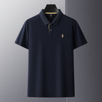 Men's Premium 220GSM Hexagonal Pearl Mercerized Cotton Polo Shirt Embroidered Summer Collection | 8561