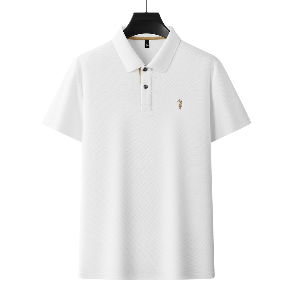 Men's Premium 220GSM Hexagonal Pearl Mercerized Cotton Polo Shirt Embroidered Summer Collection | 8561