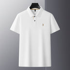 Men's Premium 220GSM Hexagonal Pearl Mercerized Cotton Polo Shirt Embroidered Summer Collection | 8561