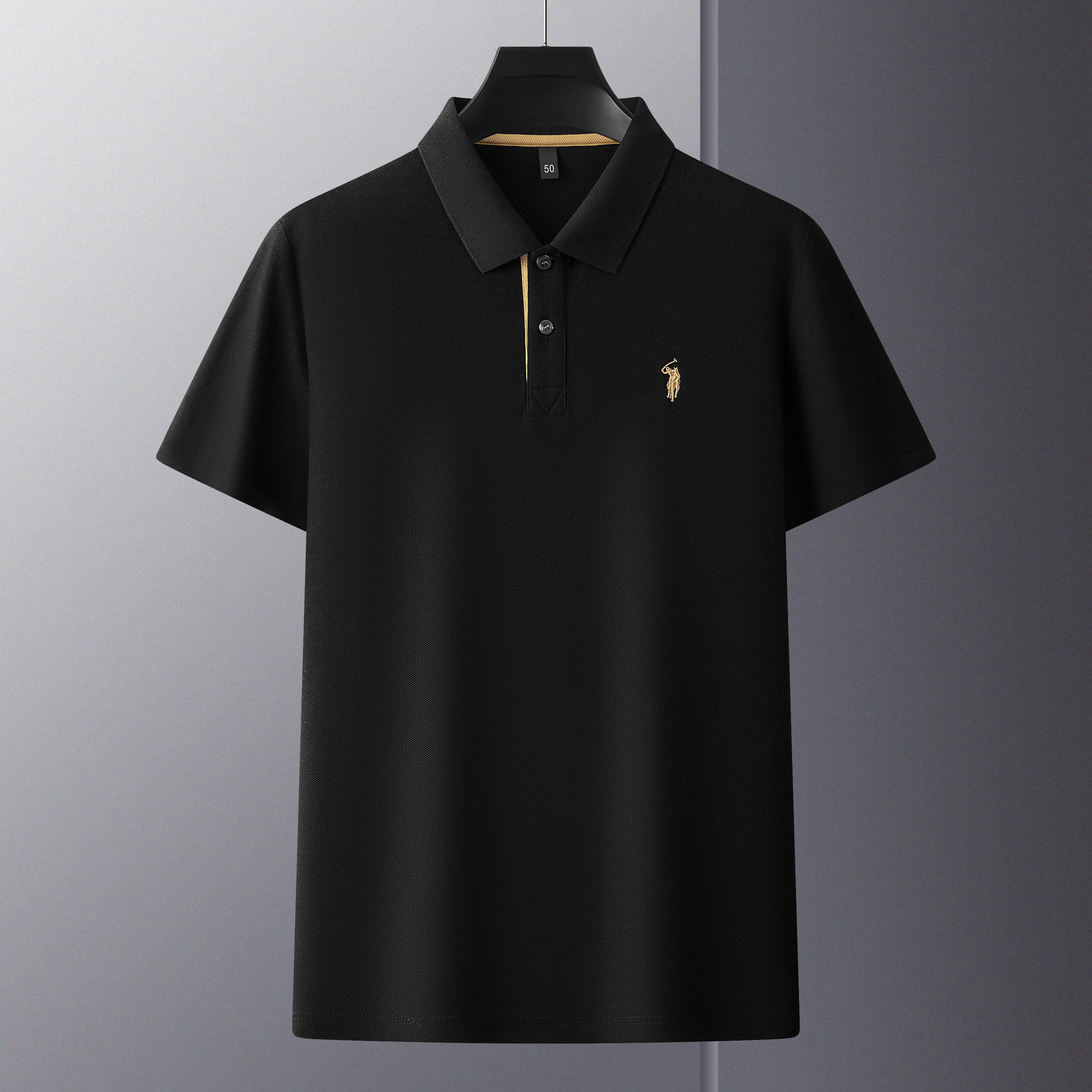 Men's Premium 220GSM Hexagonal Pearl Mercerized Cotton Polo Shirt Embroidered Summer Collection | 8561