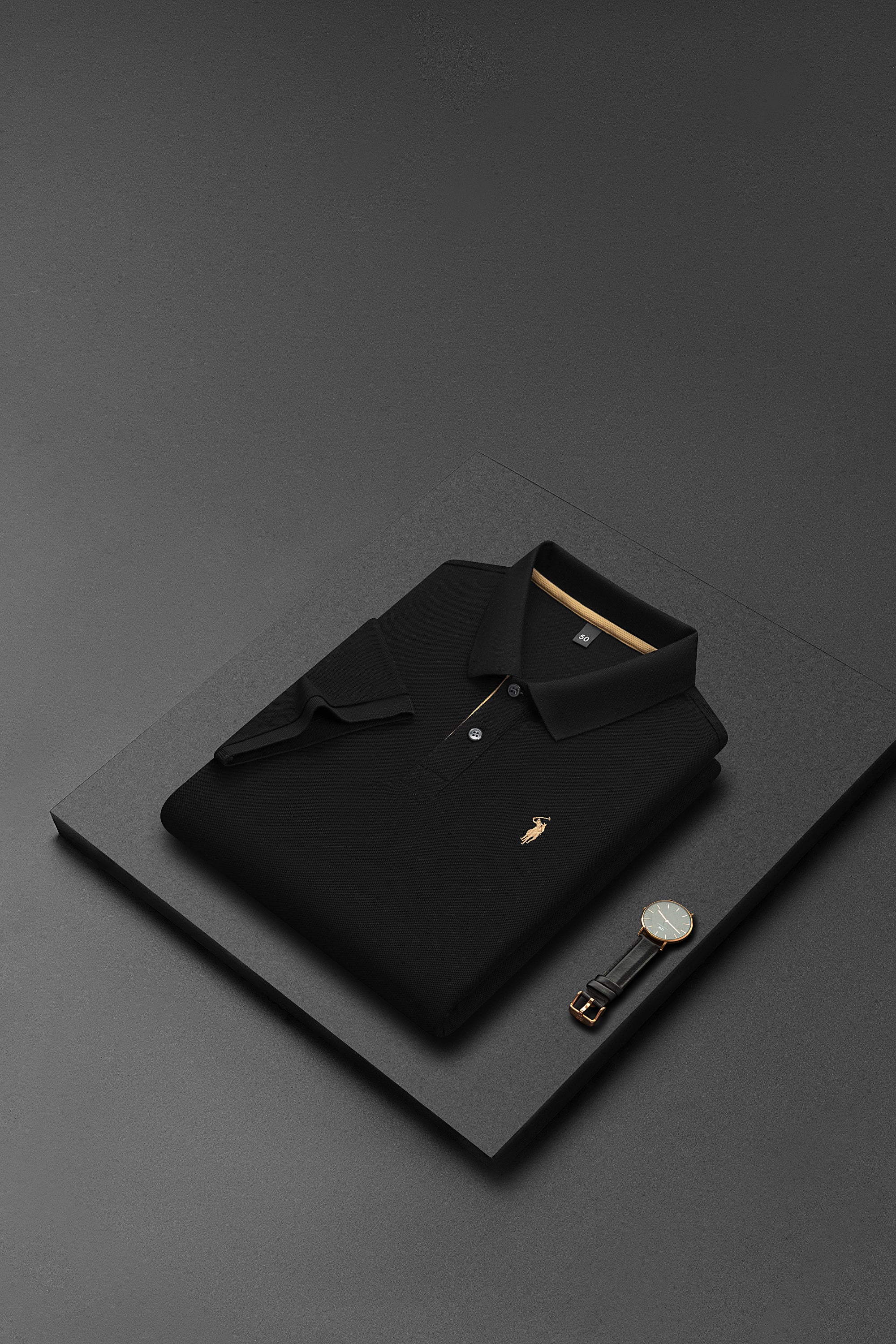 Men's Premium 220GSM Hexagonal Pearl Mercerized Cotton Polo Shirt Embroidered Summer Collection | 8561