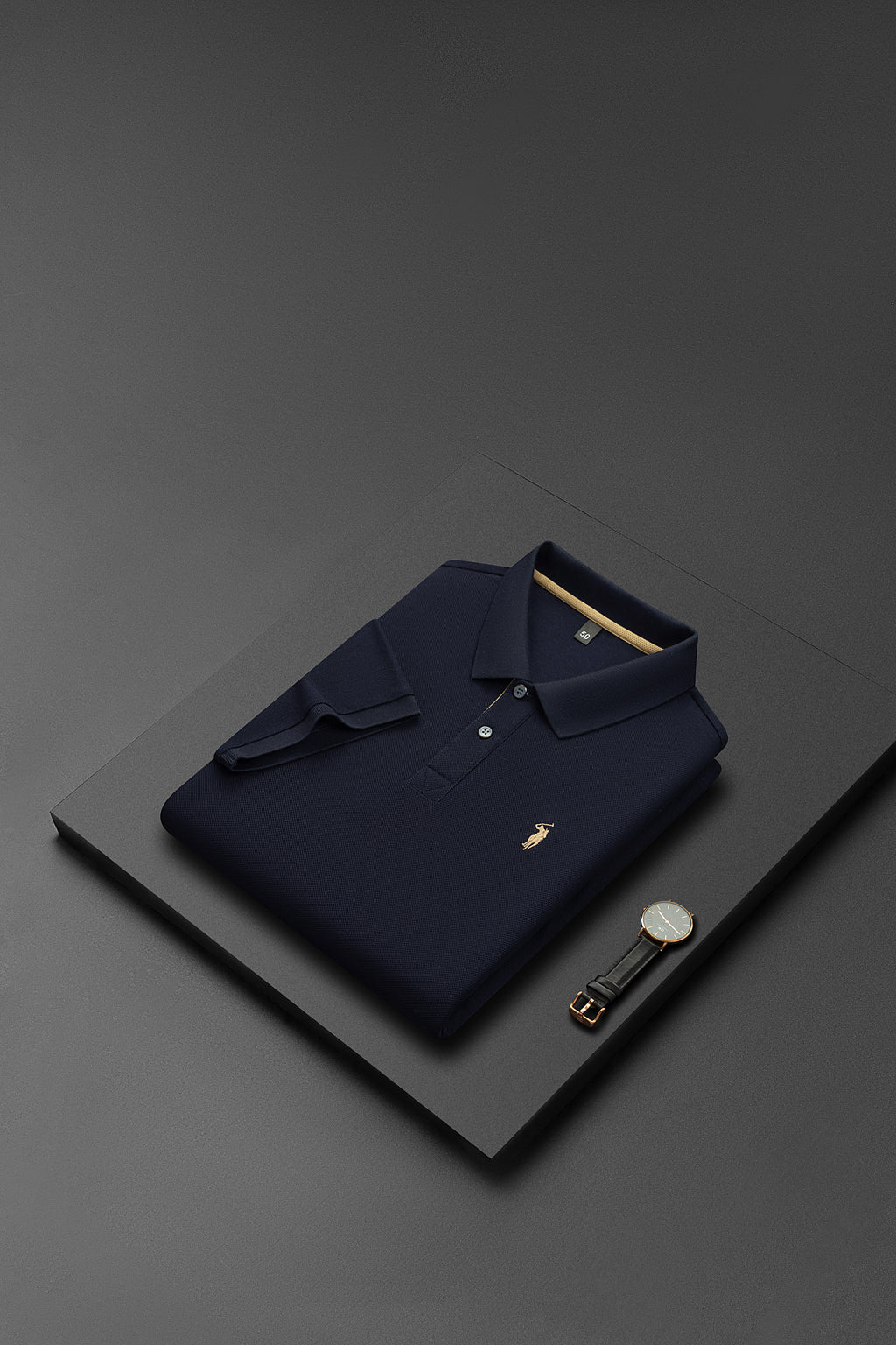 Men's Premium 220GSM Hexagonal Pearl Mercerized Cotton Polo Shirt Embroidered Summer Collection | 8561