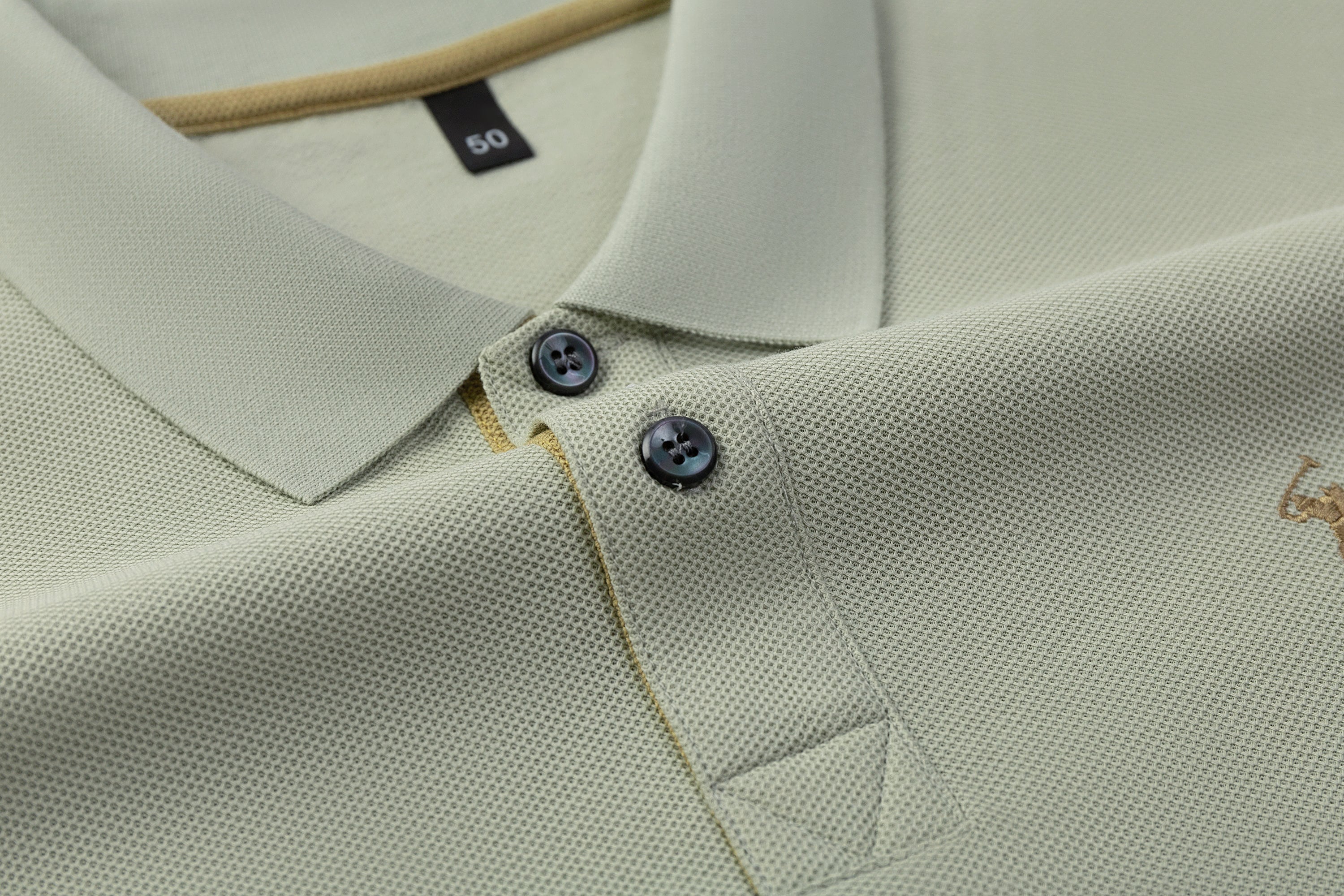 Men's Premium 220GSM Hexagonal Pearl Mercerized Cotton Polo Shirt Embroidered Summer Collection | 8561